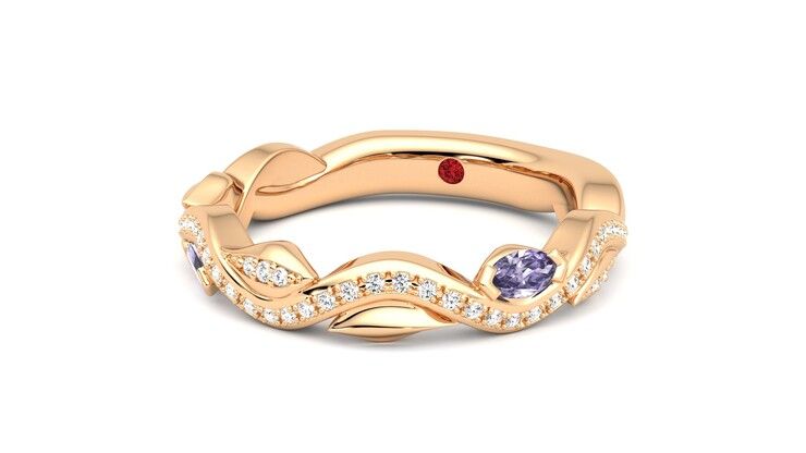 Taylor & Hart Lapelis Wedding Ring 360 degree image 26