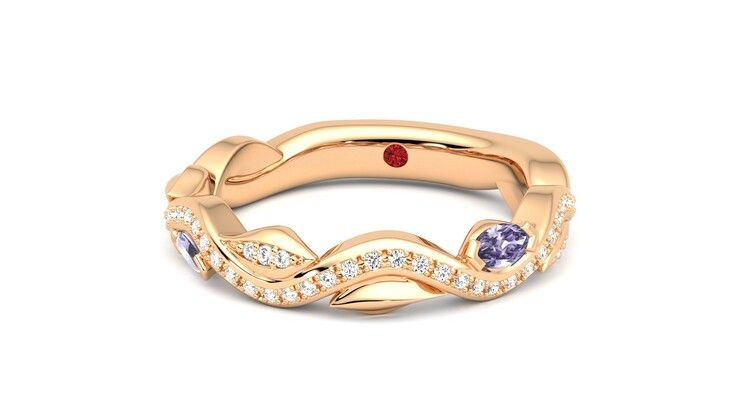 Taylor & Hart Lapelis Wedding Ring 360 degree image 27