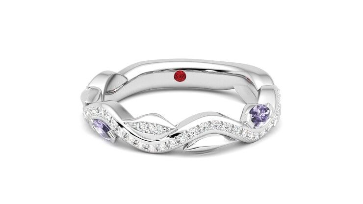 Taylor & Hart Lapelis Wedding Ring 360 degree image 1