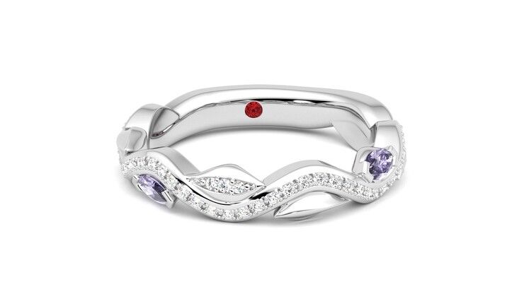 Taylor & Hart Lapelis Wedding Ring 360 degree image 2