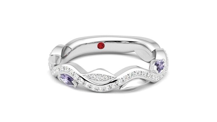 Taylor & Hart Lapelis Wedding Ring 360 degree image 3