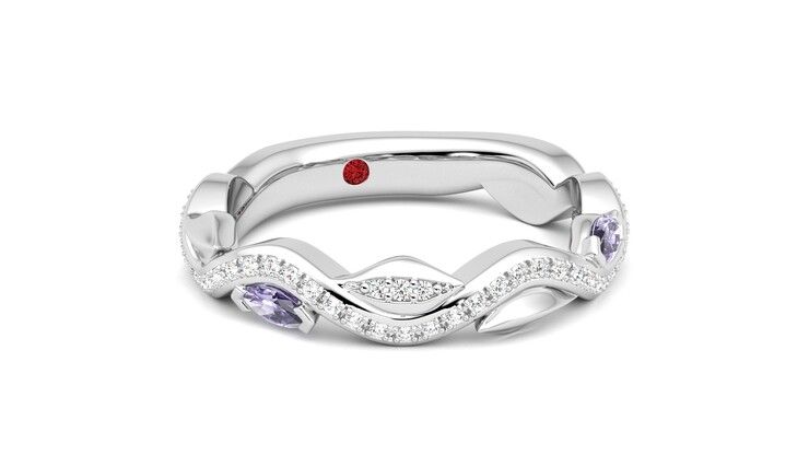 Taylor & Hart Lapelis Wedding Ring 360 degree image 4