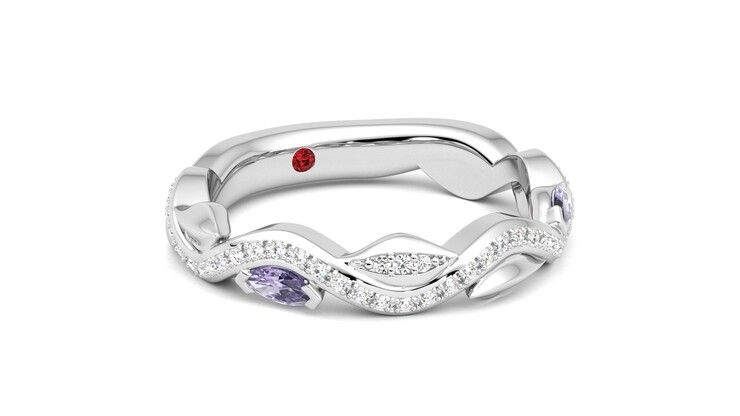Taylor & Hart Lapelis Wedding Ring 360 degree image 5