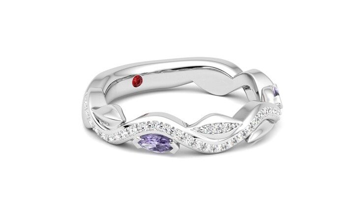 Taylor & Hart Lapelis Wedding Ring 360 degree image 6