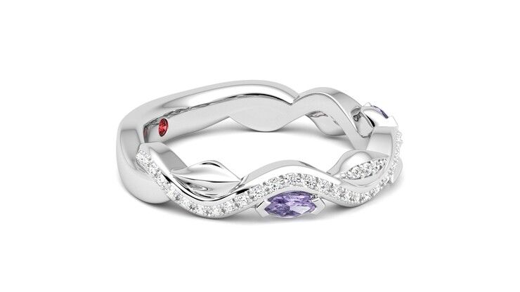 Taylor & Hart Lapelis Wedding Ring 360 degree image 8