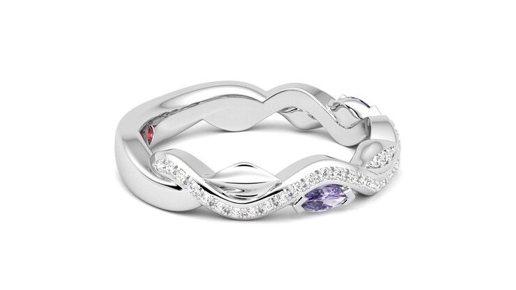 Taylor & Hart Lapelis Wedding Ring 360 degree image 9