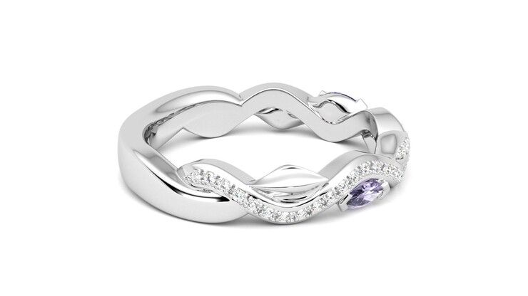 Taylor & Hart Lapelis Wedding Ring 360 degree image 10