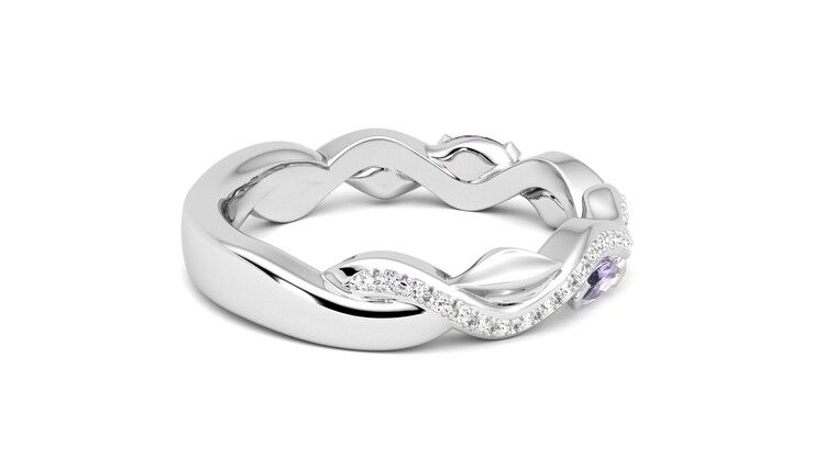 Taylor & Hart Lapelis Wedding Ring 360 degree image 11