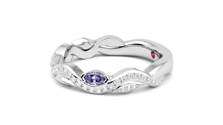 Taylor & Hart Lapelis Wedding Ring 360 degree image 22