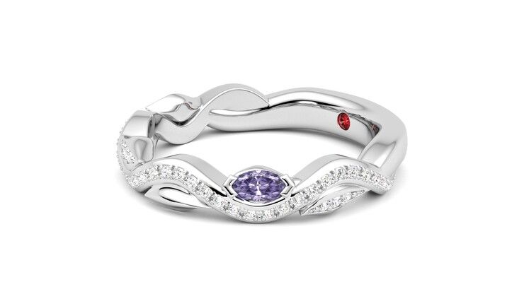 Taylor & Hart Lapelis Wedding Ring 360 degree image 23