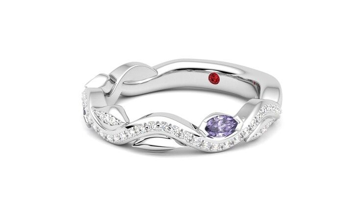 Taylor & Hart Lapelis Wedding Ring 360 degree image 25