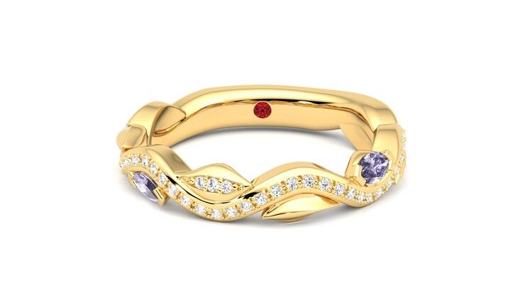 Taylor & Hart Lapelis Wedding Ring 360 degree image 0