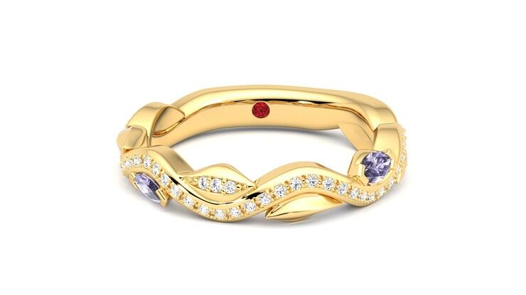 Taylor & Hart Lapelis Wedding Ring 360 degree image 1