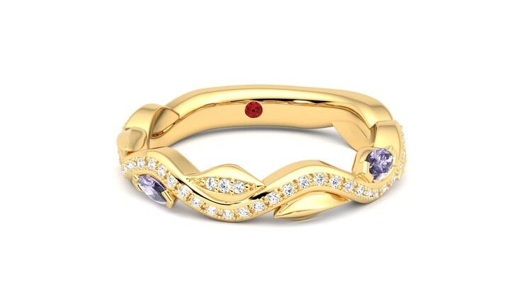 Taylor & Hart Lapelis Wedding Ring 360 degree image 2
