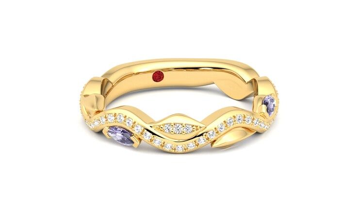 Taylor & Hart Lapelis Wedding Ring 360 degree image 4