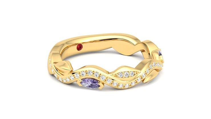 Taylor & Hart Lapelis Wedding Ring 360 degree image 6