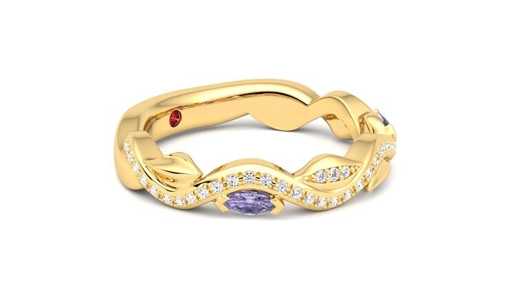 Taylor & Hart Lapelis Wedding Ring 360 degree image 7
