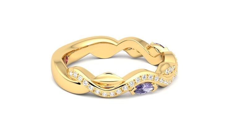 Taylor & Hart Lapelis Wedding Ring 360 degree image 9