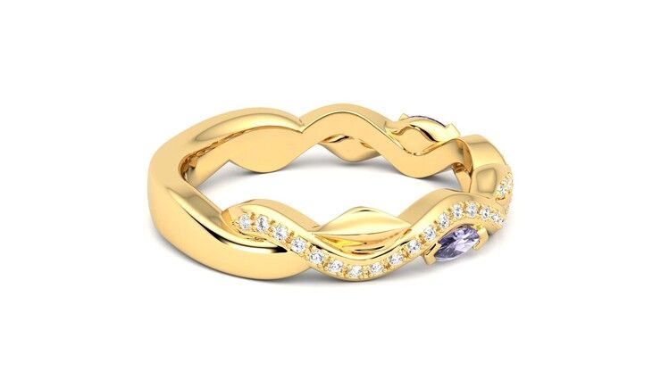Taylor & Hart Lapelis Wedding Ring 360 degree image 10