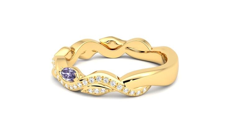 Taylor & Hart Lapelis Wedding Ring 360 degree image 20