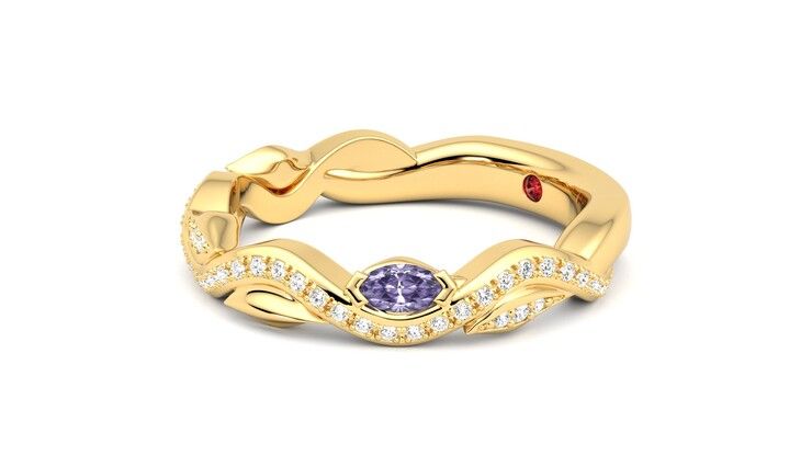 Taylor & Hart Lapelis Wedding Ring 360 degree image 23