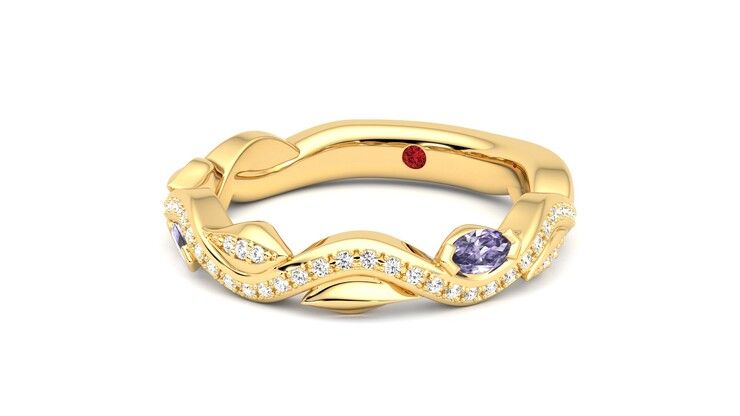 Taylor & Hart Lapelis Wedding Ring 360 degree image 26