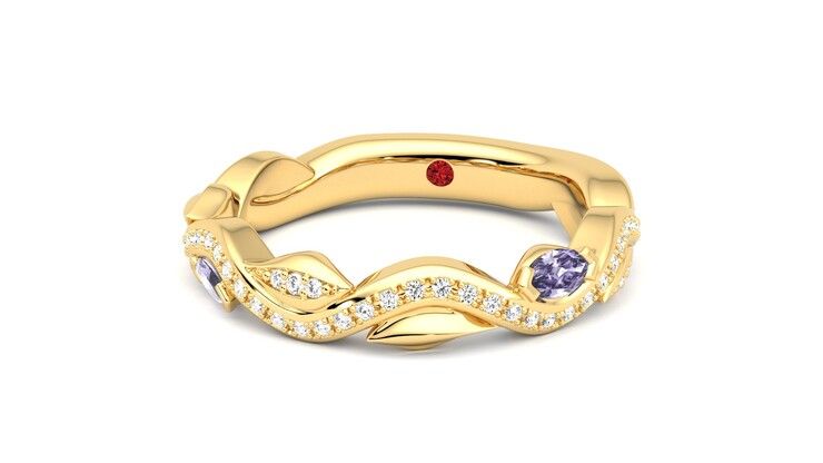 Taylor & Hart Lapelis Wedding Ring 360 degree image 27
