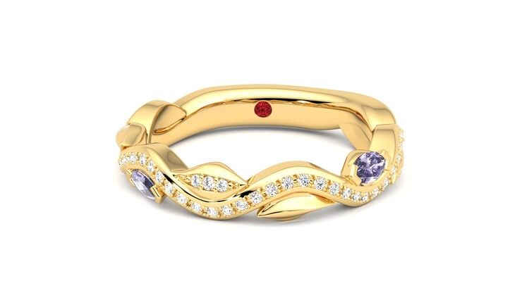Taylor & Hart Lapelis Wedding Ring 360 degree image 29
