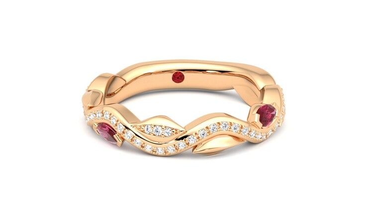 Taylor & Hart Lapelis Wedding Ring 360 degree image 2