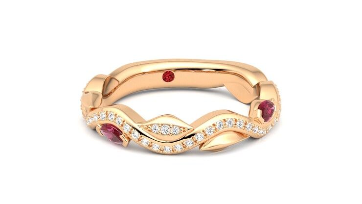 Taylor & Hart Lapelis Wedding Ring 360 degree image 3