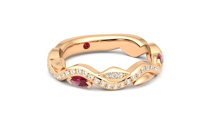 Taylor & Hart Lapelis Wedding Ring 360 degree image 5