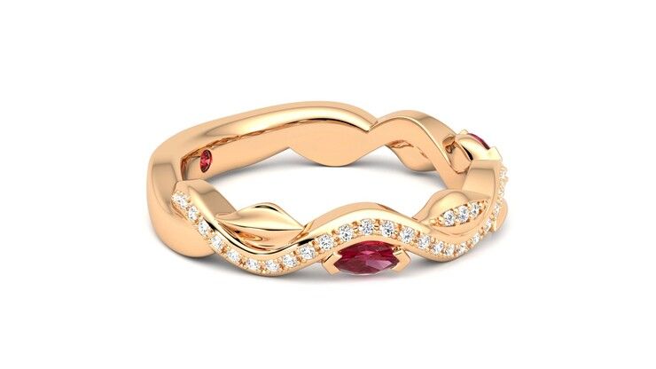 Taylor & Hart Lapelis Wedding Ring 360 degree image 8