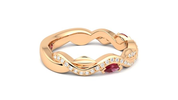 Taylor & Hart Lapelis Wedding Ring 360 degree image 9