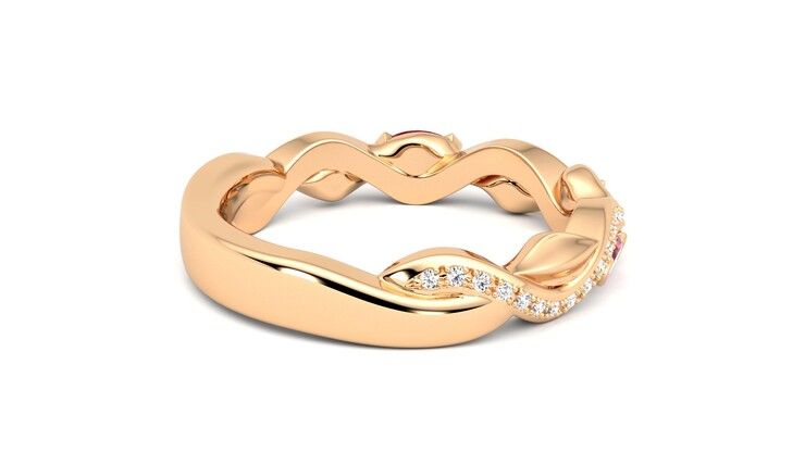 Taylor & Hart Lapelis Wedding Ring 360 degree image 12