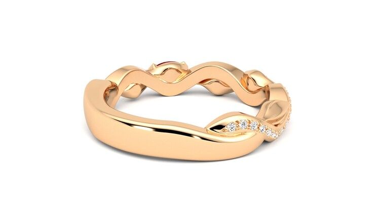 Taylor & Hart Lapelis Wedding Ring 360 degree image 13