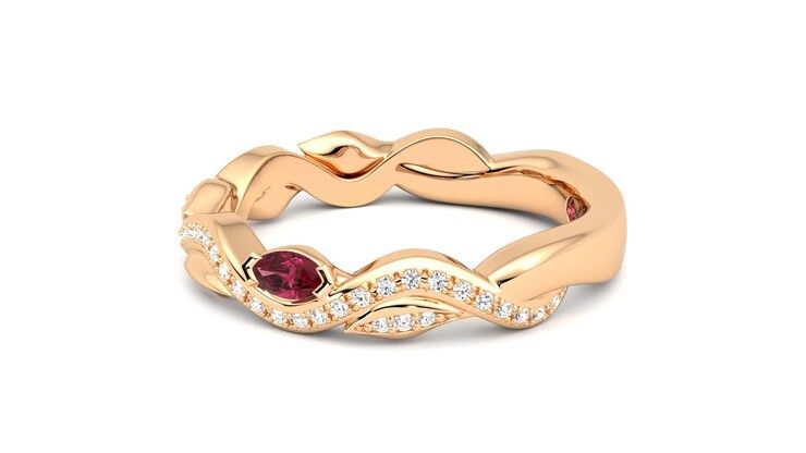 Taylor & Hart Lapelis Wedding Ring 360 degree image 21