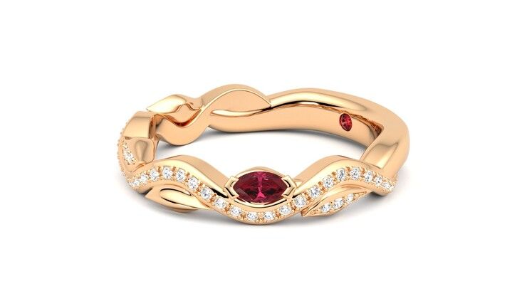 Taylor & Hart Lapelis Wedding Ring 360 degree image 23