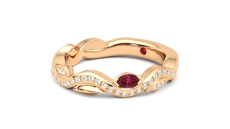 Taylor & Hart Lapelis Wedding Ring 360 degree image 24