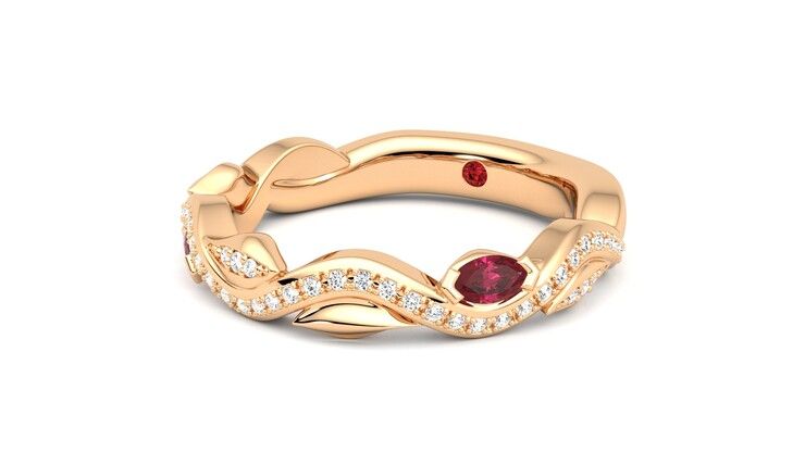 Taylor & Hart Lapelis Wedding Ring 360 degree image 25