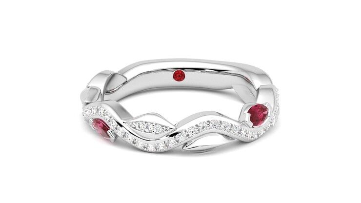 Taylor & Hart Lapelis Wedding Ring 360 degree image 1