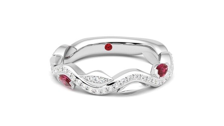 Taylor & Hart Lapelis Wedding Ring 360 degree image 2
