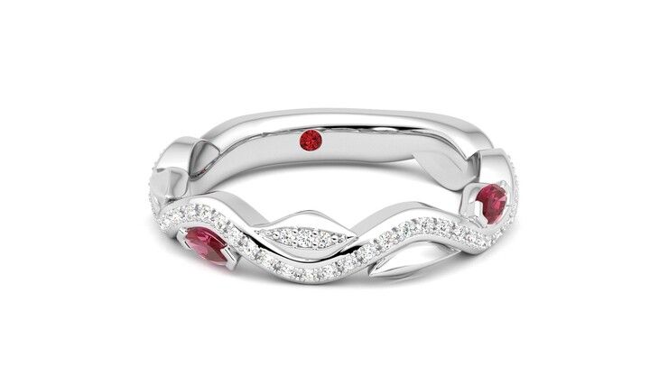 Taylor & Hart Lapelis Wedding Ring 360 degree image 3