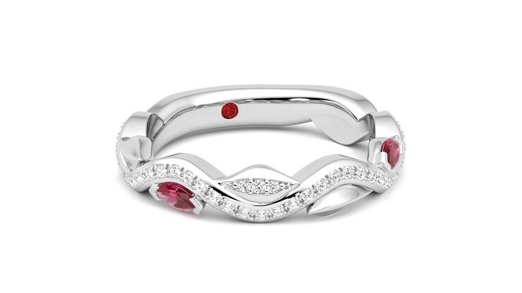 Taylor & Hart Lapelis Wedding Ring 360 degree image 4