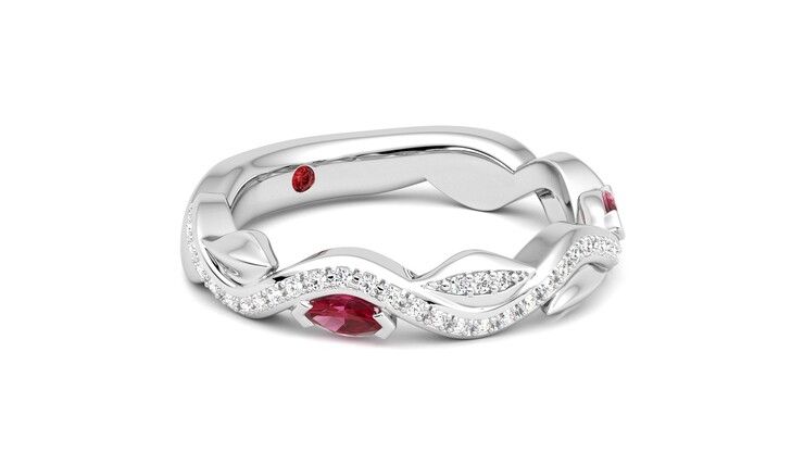 Taylor & Hart Lapelis Wedding Ring 360 degree image 6