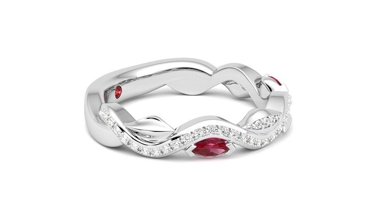 Taylor & Hart Lapelis Wedding Ring 360 degree image 8