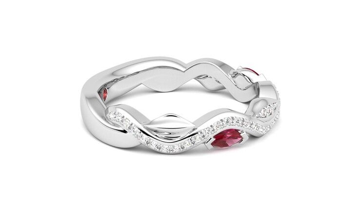 Taylor & Hart Lapelis Wedding Ring 360 degree image 9