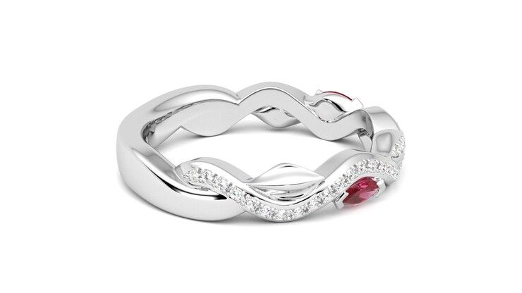 Taylor & Hart Lapelis Wedding Ring 360 degree image 10