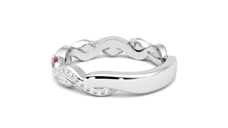 Taylor & Hart Lapelis Wedding Ring 360 degree image 18