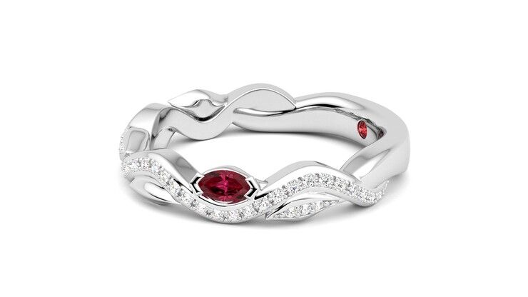 Taylor & Hart Lapelis Wedding Ring 360 degree image 22