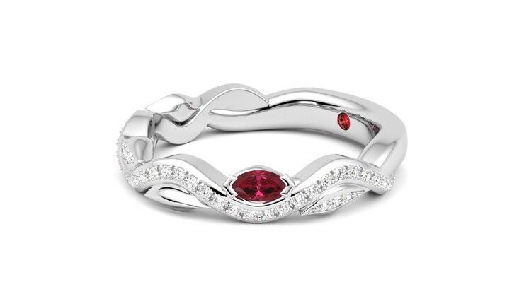 Taylor & Hart Lapelis Wedding Ring 360 degree image 23
